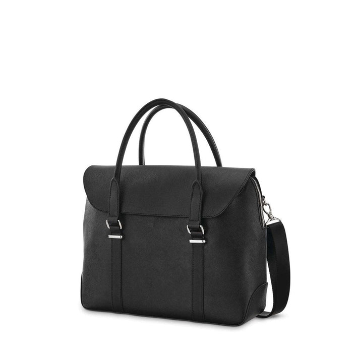 Samsonite Women's Executive Leather Convertible Briefcase - Black
