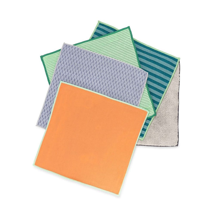 Full Circle Renew Essentials Microfiber Multicolour Cloths - Set of 5