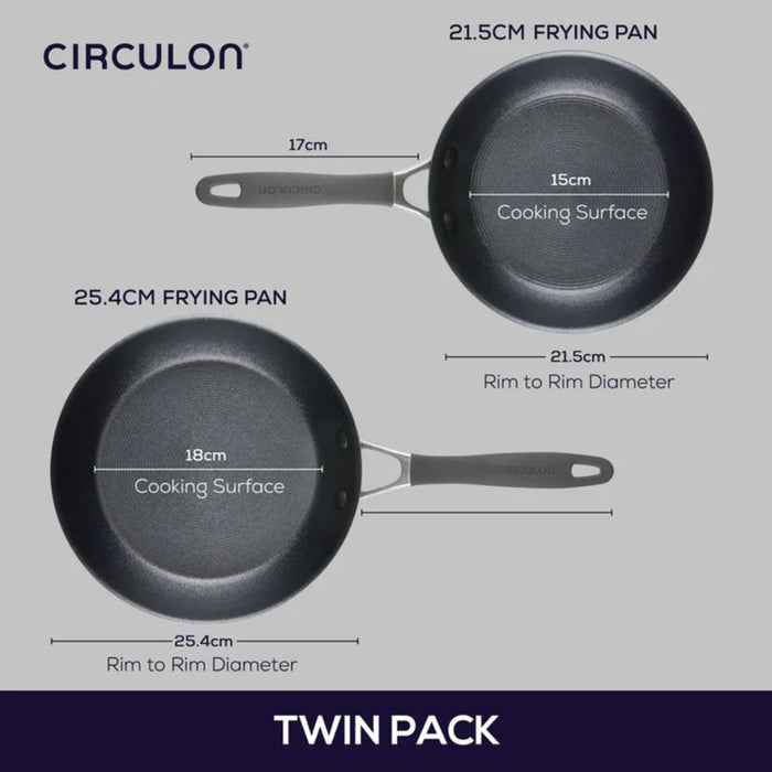 Circulon ScratchDefense A1 Skillet Twin Pack - 21.5/25.4cm