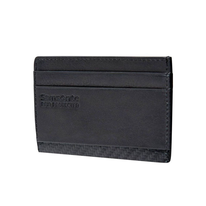 Samsonite DLX Leather Card and Note Holder (4CC) - Black