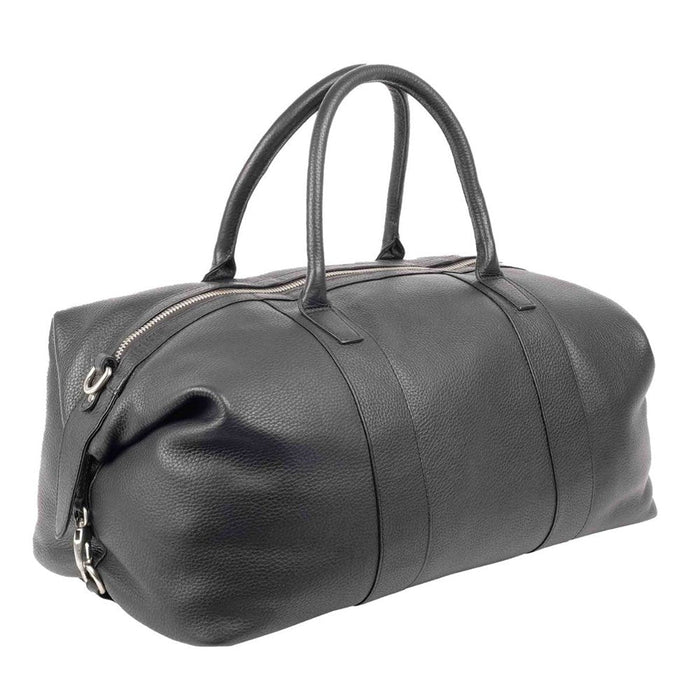 Condotti Hudson Leather Weekend Duffle Bag - Black