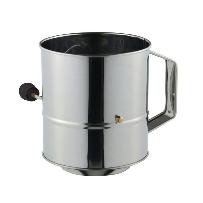 Avanti Stainless Steel Crank Handle Flour Sifter - 5 Cup