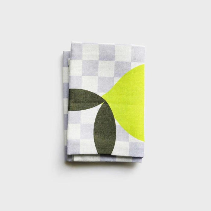 Lettuce Tea Towel - Micro Checkers Lemon