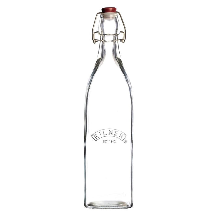 Kilner Clip Top Square Bottle - 1 Litre