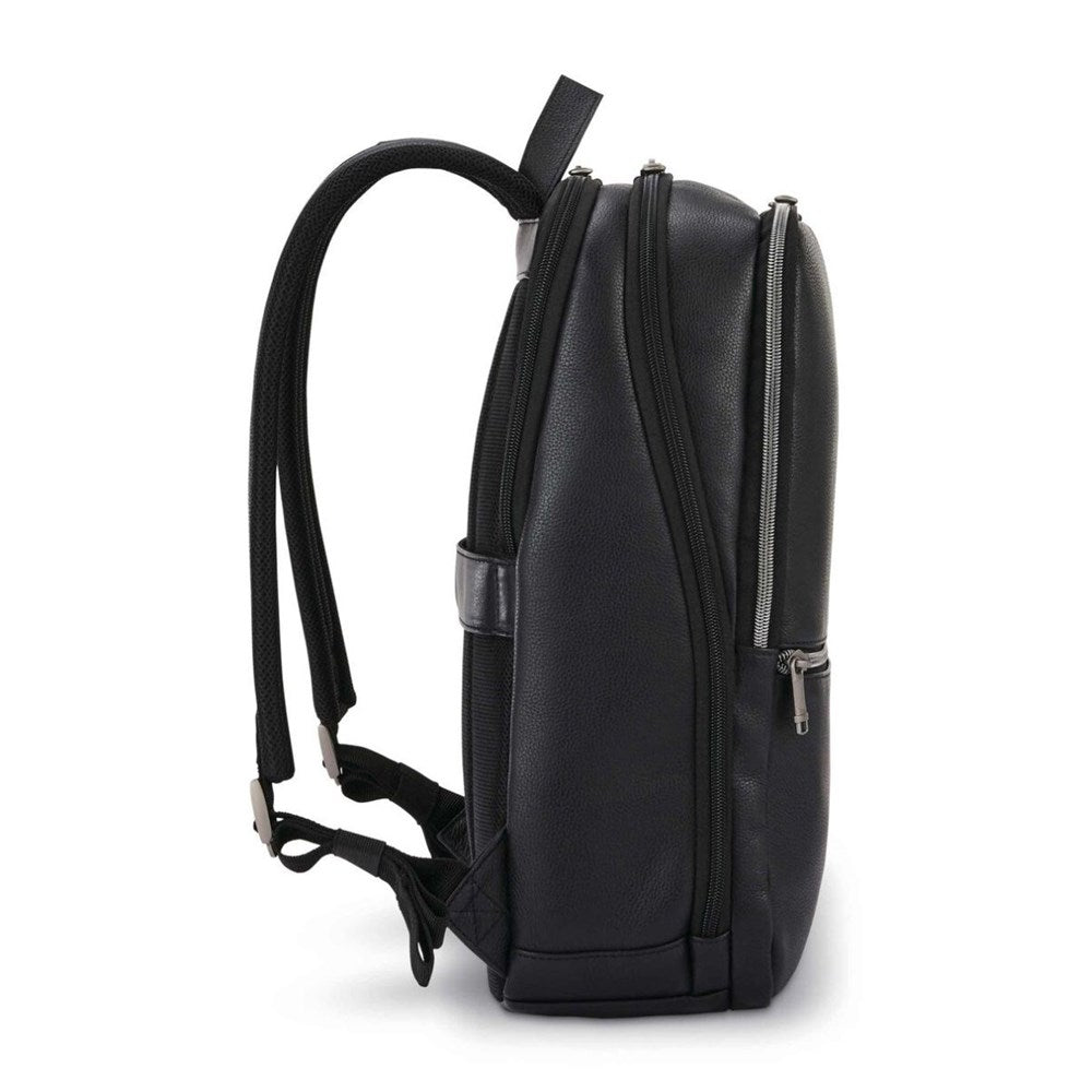 Samsonite Classic Leather Slim Backpack - Black - Home Essentials