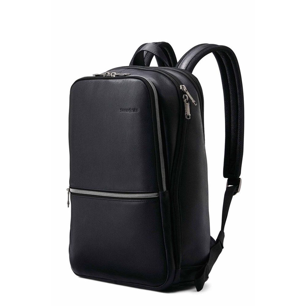 Samsonite Classic Leather Slim Backpack - Black - Home Essentials
