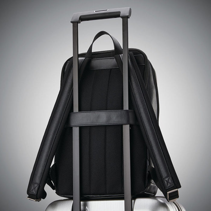 Samsonite Classic Leather Slim Backpack - Black