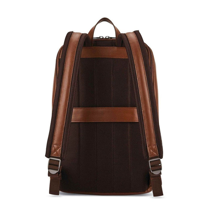 Samsonite Classic Leather Slim Backpack - Cognac