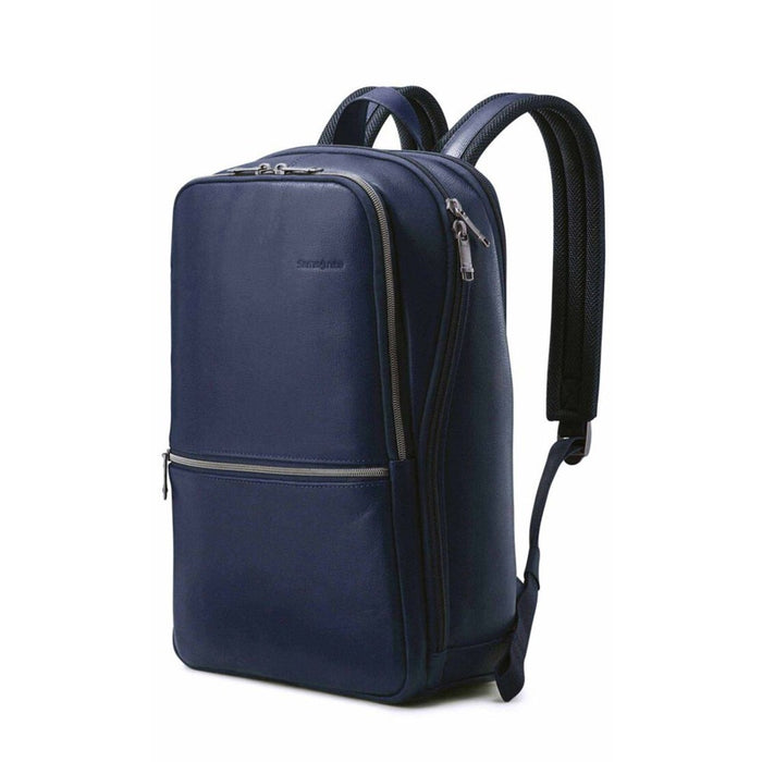 Samsonite Classic Leather Slim Backpack - Navy