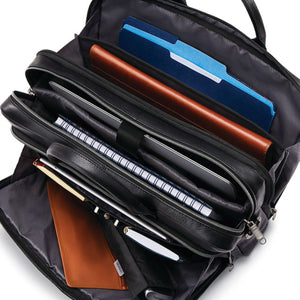 Samsonite Classic Leather Toploader - Black Samsonite