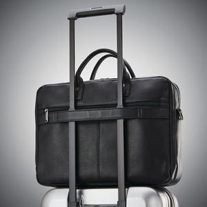 Samsonite Classic Leather Toploader - Black Samsonite