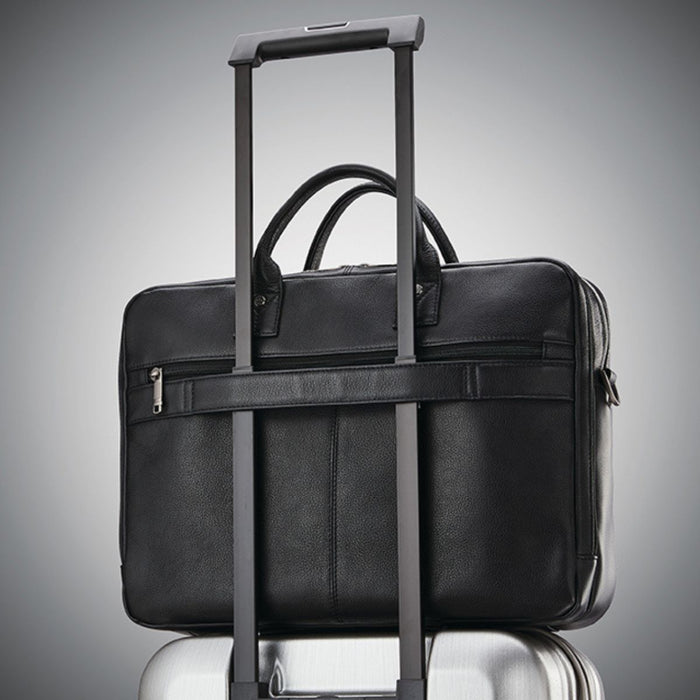 Samsonite Classic Leather Toploader - Black