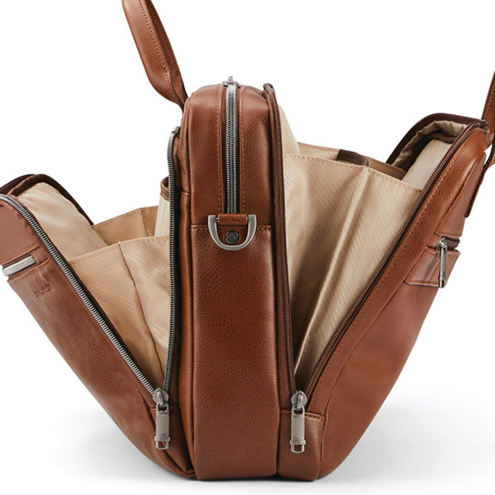 Samsonite Classic Leather Toploader - Cognac