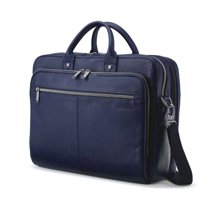 Samsonite Classic Leather Toploader - Navy