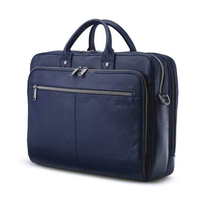 Samsonite Classic Leather Toploader - Navy