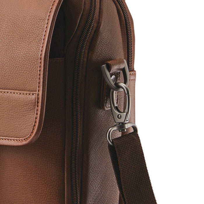 Samsonite Classic Leather Flapover - Cognac