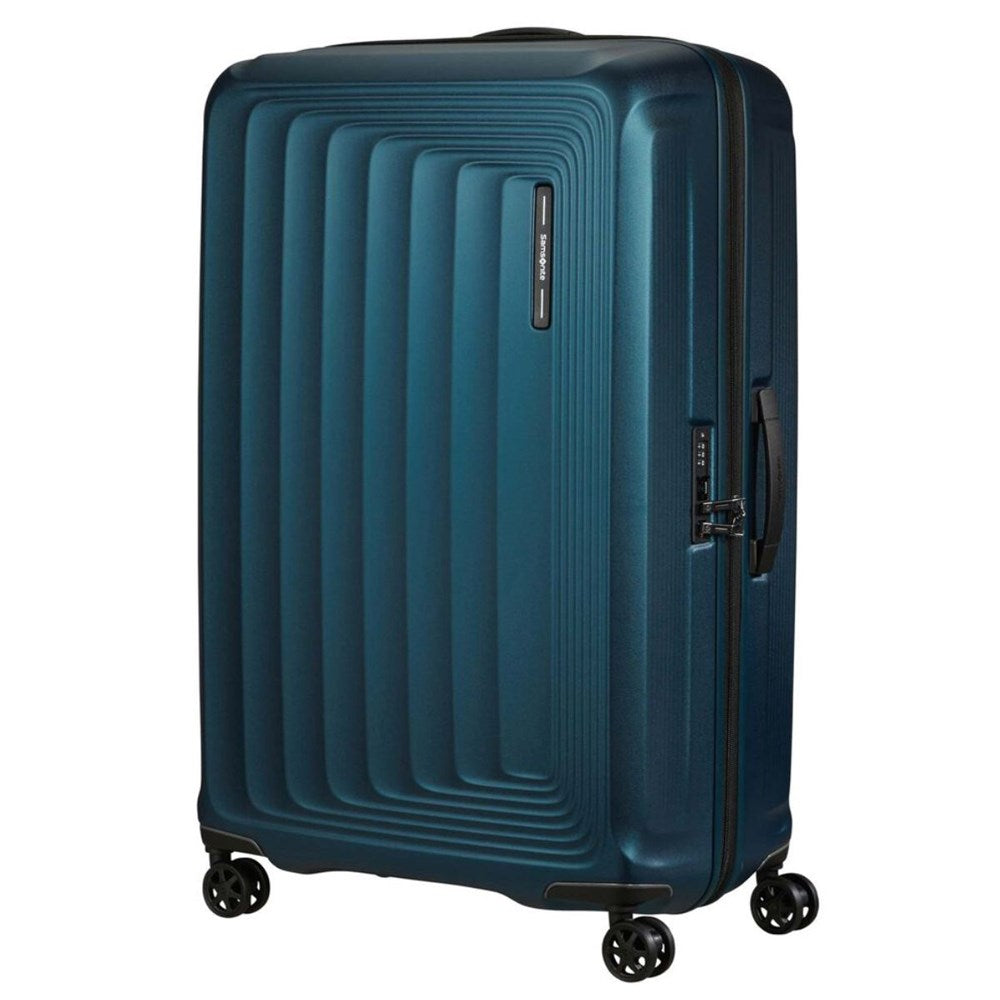 Samsonite Nuon Spinner Expandable - 81cm - Matt Petrol Blue