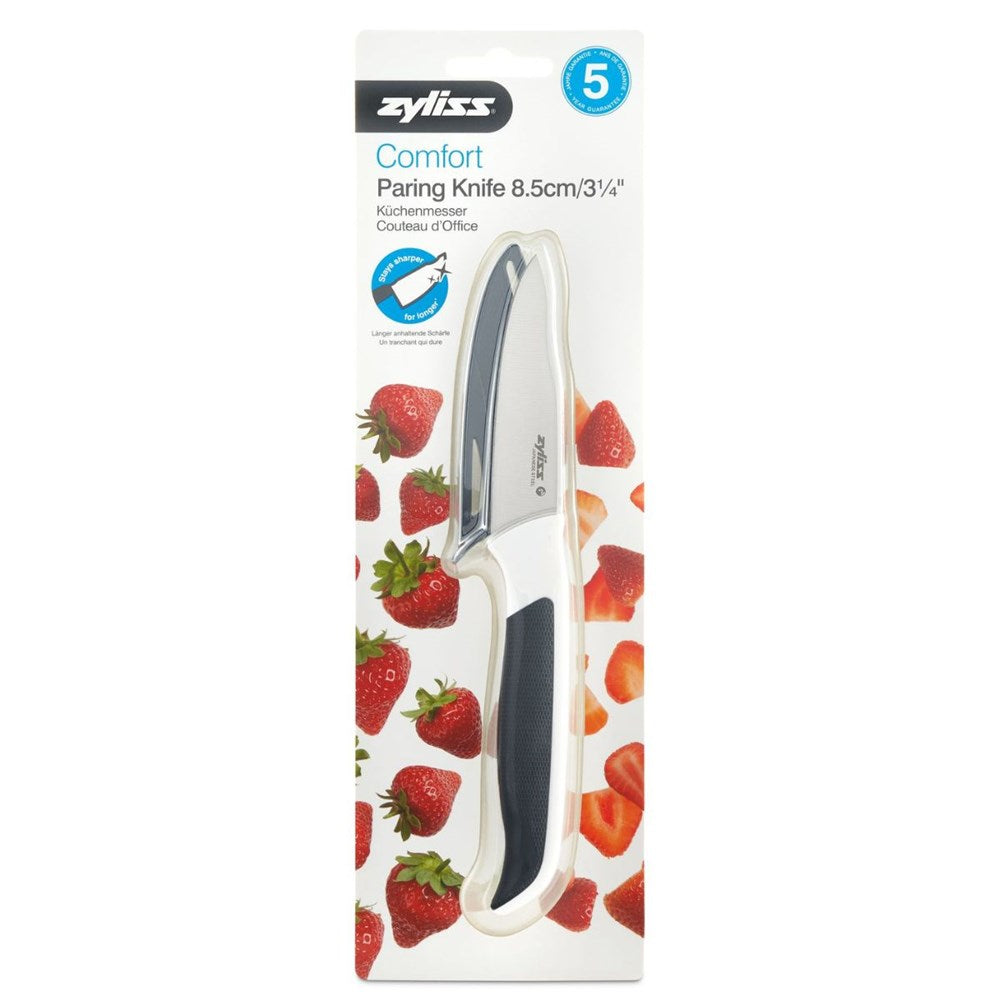 Zyliss Comfort Paring Knife with Blade Cover - 8.5cm Zyliss