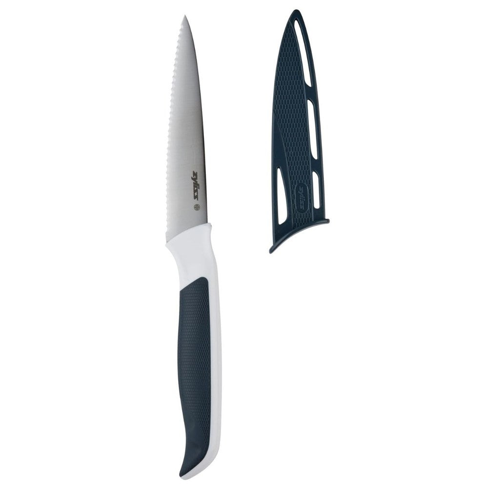 Zyliss Comfort Serrated Paring Knife with Blade Cover - 10.5cm Zyliss