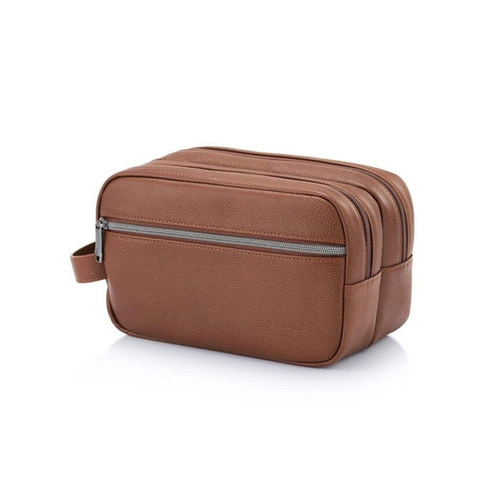 Samsonite Classic Leather Toiletry Kit - Cognac