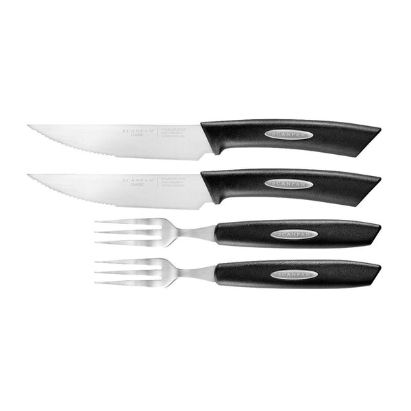 Scanpan Classic Texas Steak & Fork - Set of 4