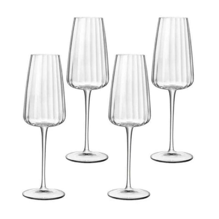 Luigi Bormioli Optica Champagne Flute - 210ml - Set of 4