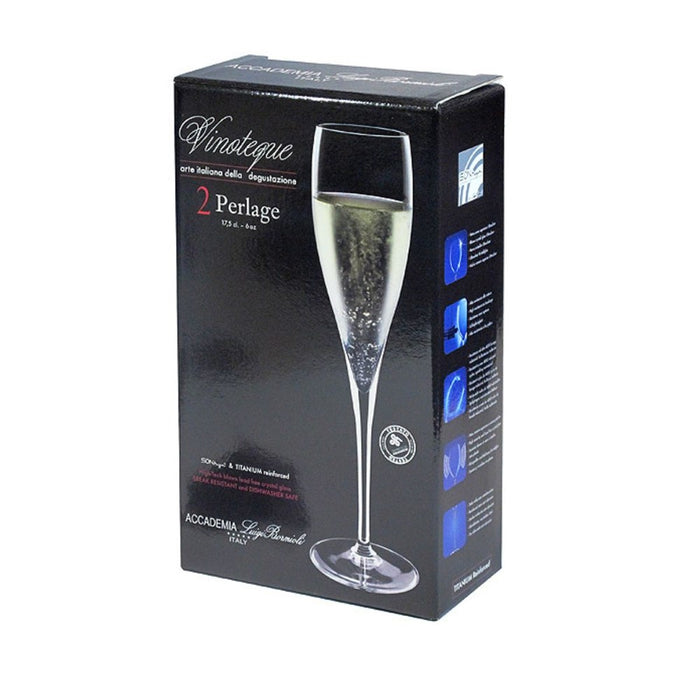 Luigi Bormioli Vinoteque Champagne Flute 175ml - Set of 2