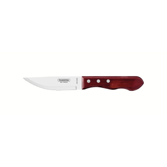 Tramontina Jumbo Steak Knife with Polywood Handle 12cm - Red