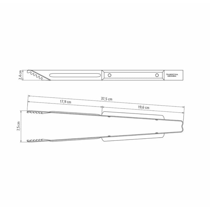 Tramontina Churrasco Polywood Meat Tongs - 20cm