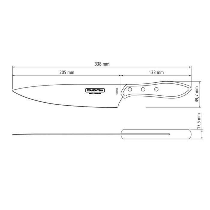 Tramontina Churrasco Polywood Carving Knife - 20cm