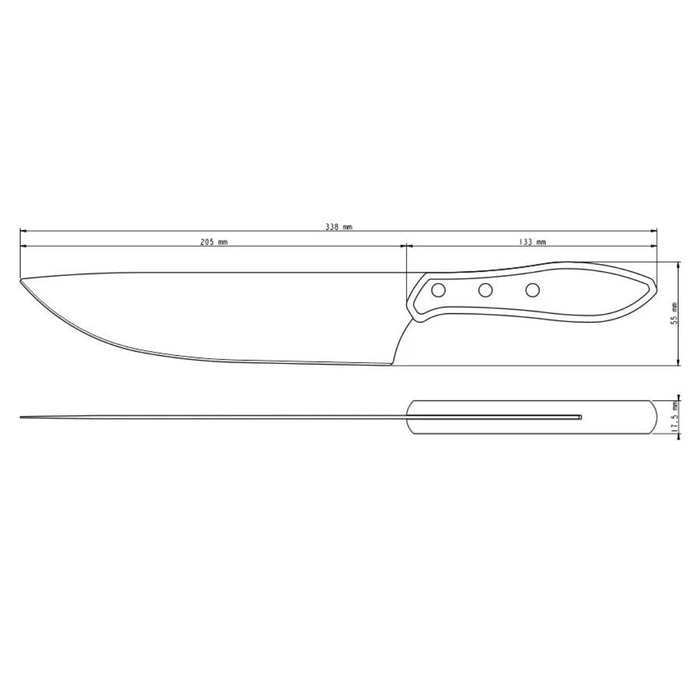 Tramontina Churrasco Polywood Meat Knife - 20cm