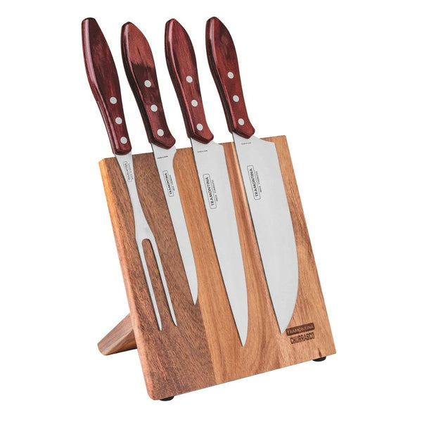 Tramontina Churrasco Barbecue Knife Block 5 Piece - Red Tramontina
