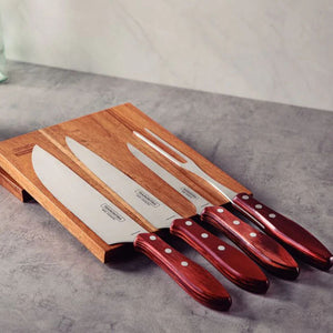 Tramontina Churrasco Barbecue Knife Block 5 Piece - Red Tramontina