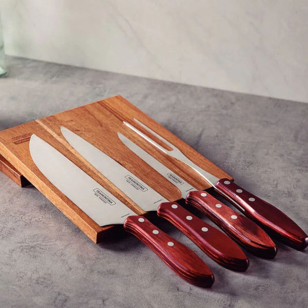 Tramontina Churrasco Barbecue Knife Block 5 Piece - Red Tramontina