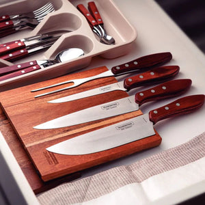 Tramontina Churrasco Barbecue Knife Block 5 Piece - Red Tramontina