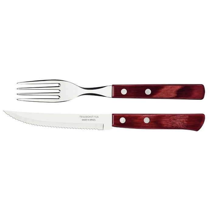 Tramontina Churrasco Steak Knife Polywood Traditional Steak Set - Red - 12 piece