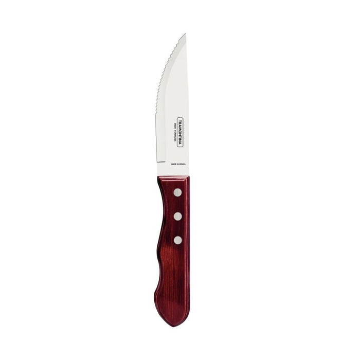 Tramontina Jumbo Steak Knife with Polywood Handle 12cm - Red