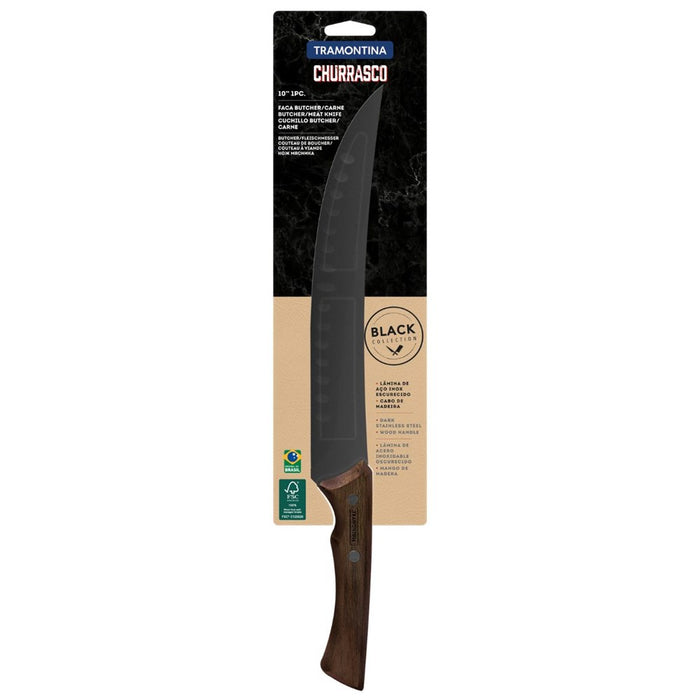 Tramontina Churrasco Black Barbecue Collection Butchers Knife - 24cm