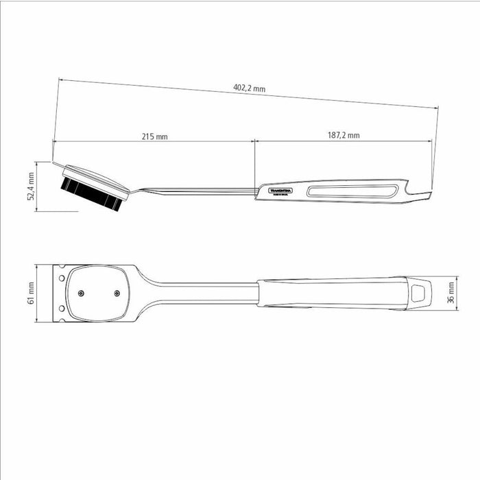 Tramontina Churrasco Black Barbecue Grill Brush - 40cm