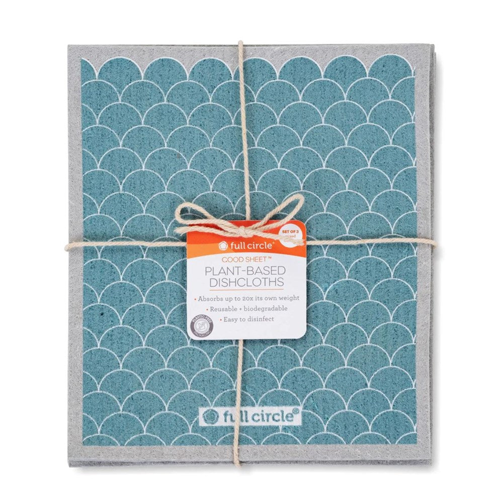 Full Circle Good Sheet Plant Based Multicoloured Dishcloths - Set of 3 Full Circle