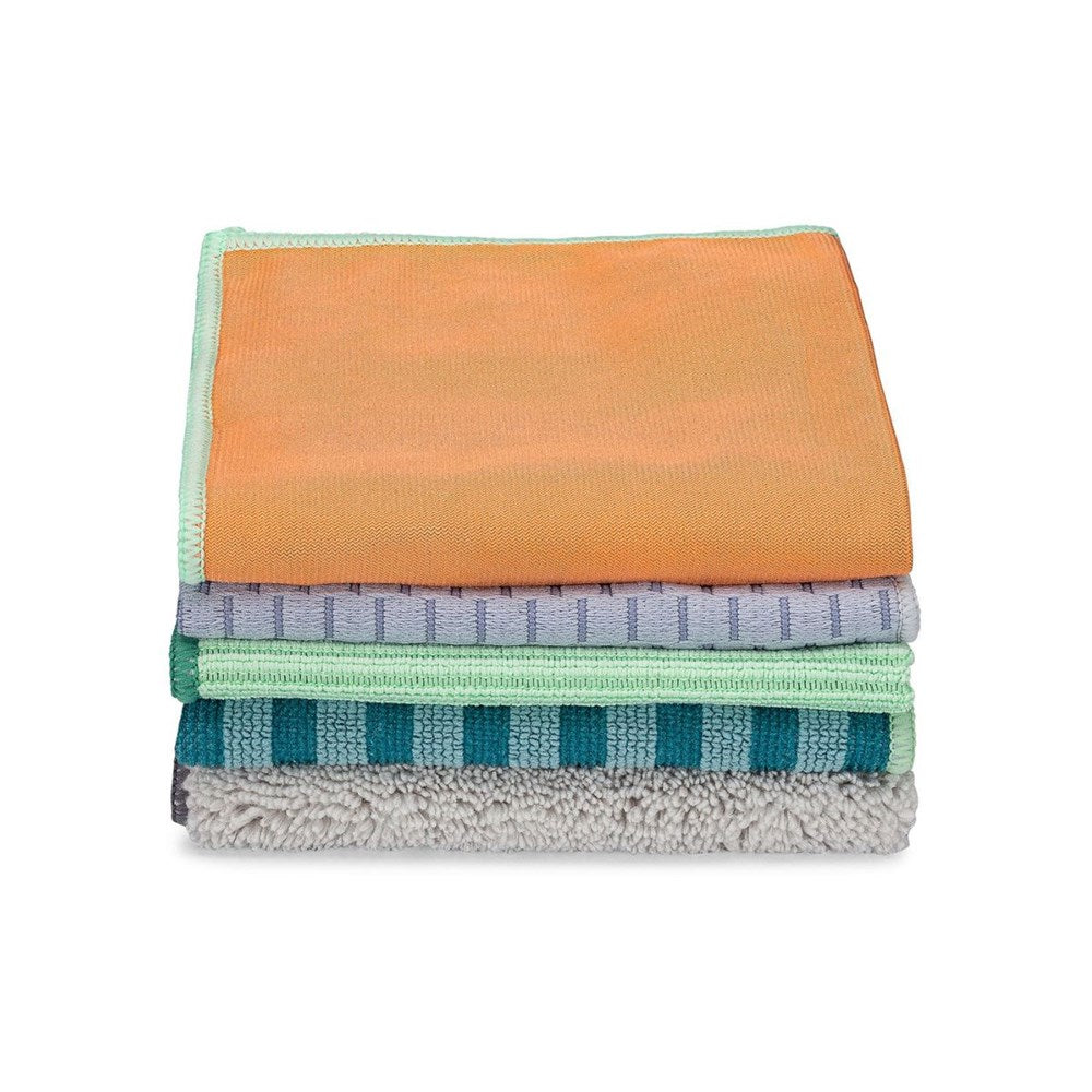 Full Circle Renew Essentials Microfiber Multicolour Cloths - Set of 5 Full Circle