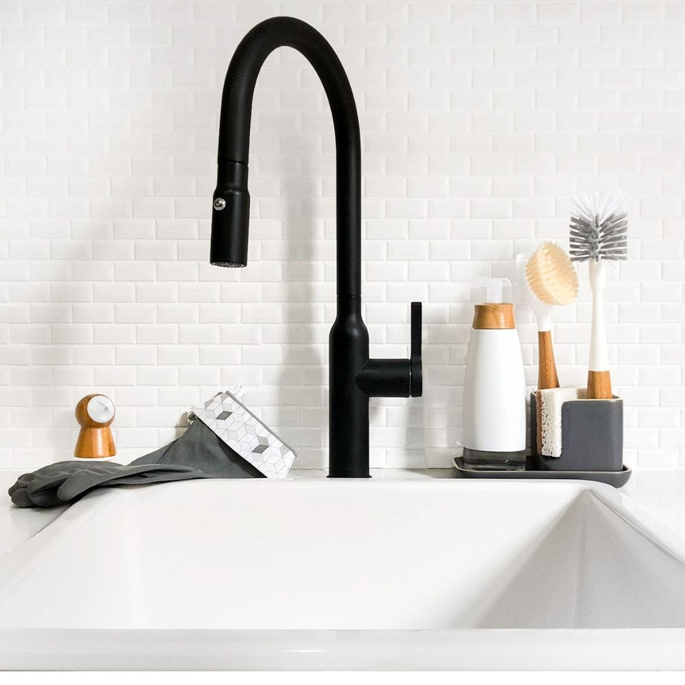 Full Circle Clean Reach Bottle Brush - White Full Circle