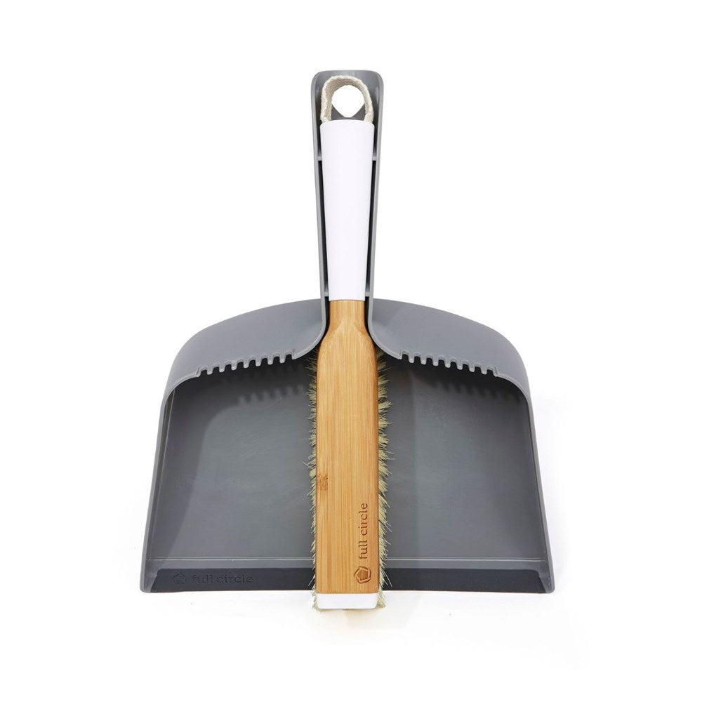 Full Circle Clean Team Brush & Dustpan Set - White Full Circle