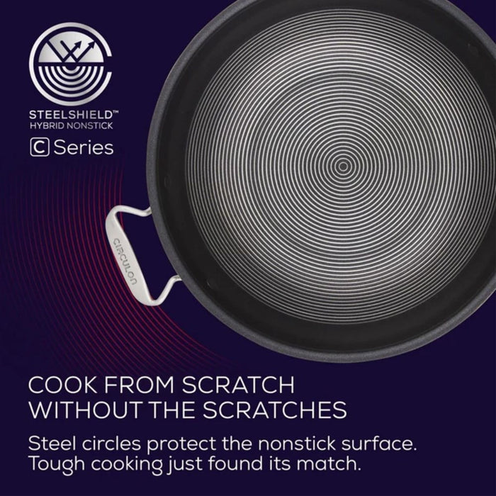 Circulon SteelShield C-Series Non-Stick Clad S/Steel Open Stirfry 32cm