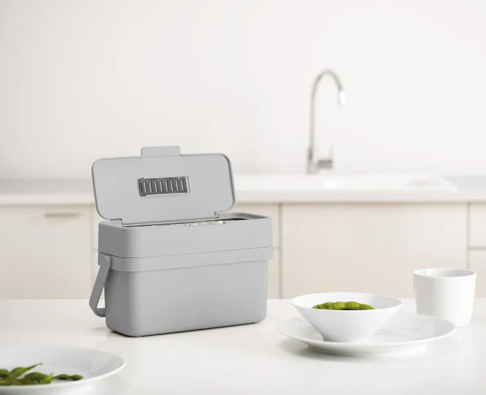 Joseph Joseph Duo Compo  Easy-Fill Food Waste Caddy - Grey Joseph Joseph