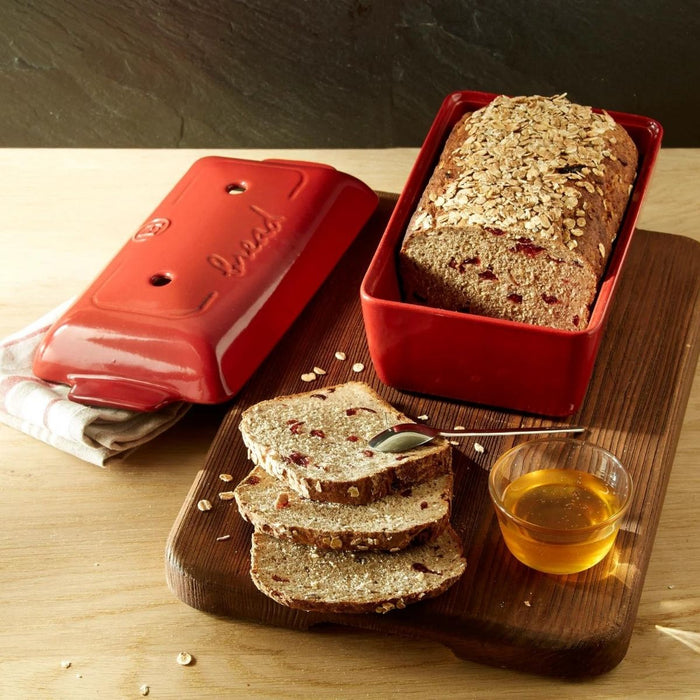Emile Henry Bread Loaf Baker - 24cm, Burgundy, 24 x 15 x 12.5cm