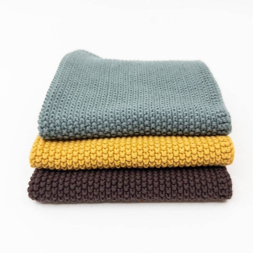 Ecovask Dishcloth Light Packs (Premium Organic Cotton) - 3 Piece Ecovask