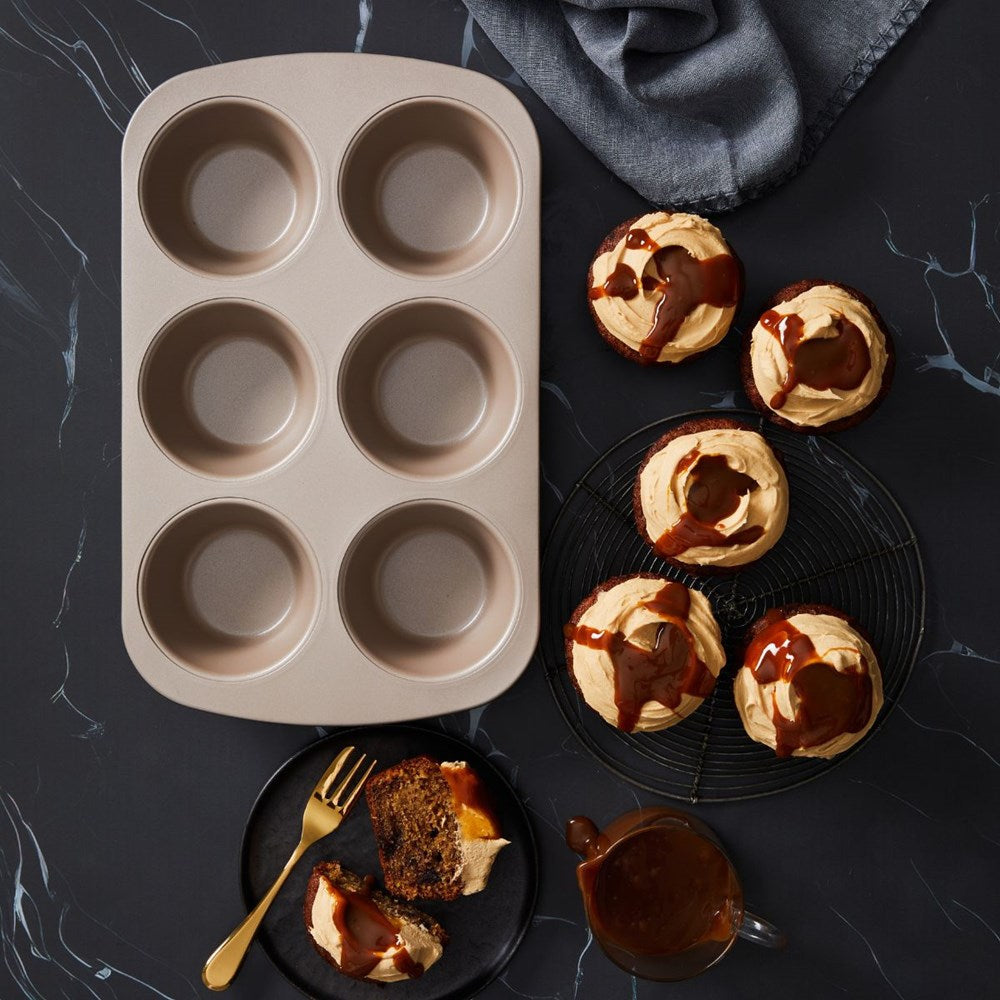 Stanley Rogers Ceramabake Texas Muffin Tray - 6 Cup Stanley Rogers