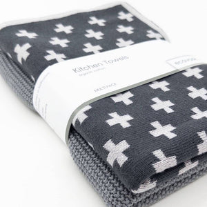 Ecovask Kitchen Towel Duo 2 Pack (Premium Organic Cotton) - 40 x 60cm