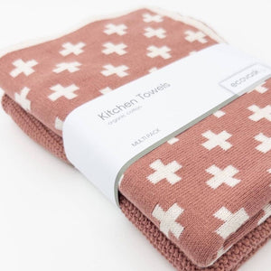 Ecovask Kitchen Towel Duo 2 Pack (Premium Organic Cotton) - 40 x 60cm